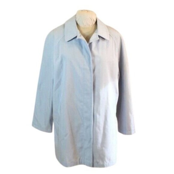 Towne Collection Womens Jacket 1X Light Blue Polyester Machine Washable - Picture 1 of 7